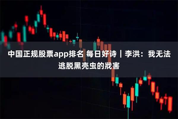 中国正规股票app排名 每日好诗｜李洪：我无法逃脱黑壳虫的戕害